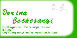 dorina csepcsanyi business card