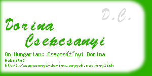 dorina csepcsanyi business card